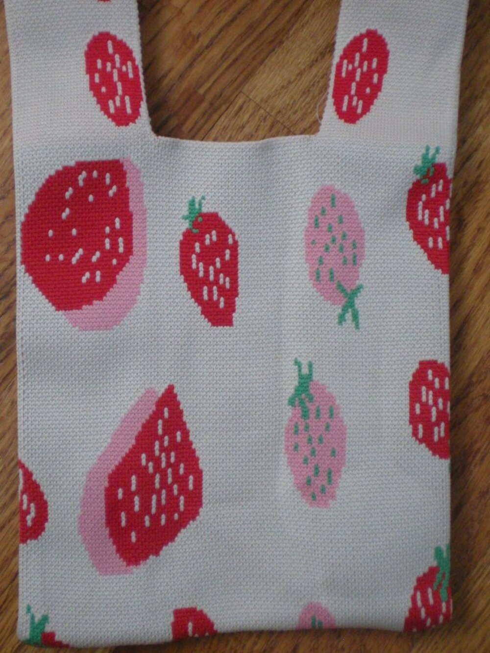 Strawberry Small Knit Tote